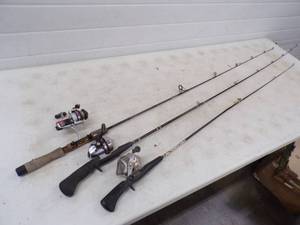 3 Fishing Rods and Reels