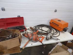 Heavy Duty Extension Cord, Large Drill, Auto Body Tools, Grill, Saw with case