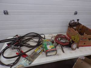 Jumper Cables, Auto Body Tools, Sanders, Air Paint Gun and more