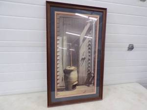 Framed Butter Churn Print