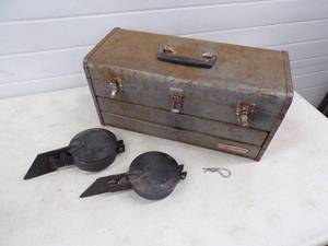 Pair of Muffler 4.5 Caps and Craftsman Tool Box
