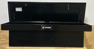 Northern Tool  Equipment Deep Crossover Truck Toolbox with Removable Tray, 69in. x 20in. x 19in., Aluminum, Gloss Black, Pushbutton Latches #41914 Msrp $549.99
