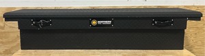  Northern Tool  Equipment Low-Profile Crossover Truck Toolbox with Removable Tray, 69in.   20in.   13in., Aluminum, Textured Matte Black, Pull Handle Latches #41915 Msrp $459.99