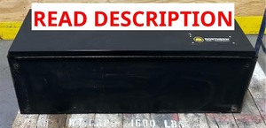  Northern Tool  Equipment Underbody Truck Toolbox with Drop Door, 48in. x 17in. x 18in., Steel, Gloss Black, T-Handle Latches #52160 Msrp $439.99