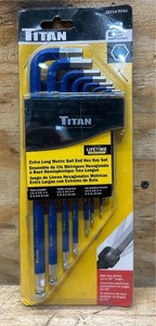Titan Extra Long Metric Ball End Hex Key Set 9 Pc 05145