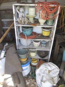 Rustic wood shelf and large variety...