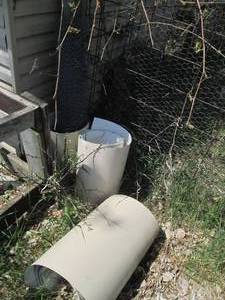 Misc amount of rolled metal siding ...