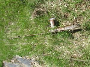 Vintage metal hay bale elevator wit...