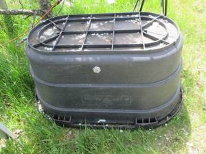 Large plastic stock tankwatering t...