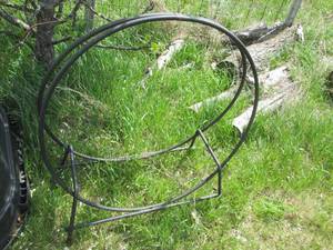 Metal ring fire log holder...