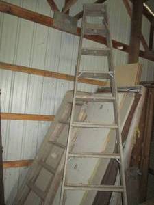 10ft and 6ft wooden step ladders...