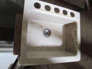 Oversized Single basin porcelain ki...