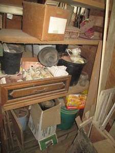 Home made Wood Shop storage shelf w...