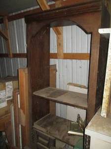 Vintage wood Shelf with lower cupbo...