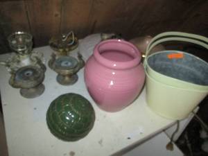 Vintage milk glass and heavy metal ...