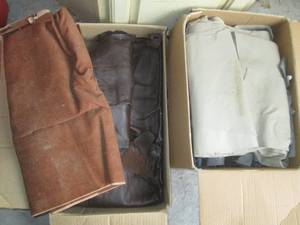 2-box lot of assorted size leather ...