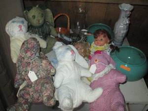 Hand stitched animals and dolls plu...
