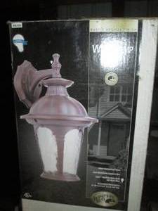 Outdoor wall lamp fixture with rust...