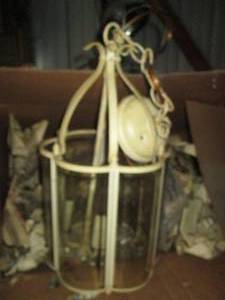 Vintage hanging light fixture with ...