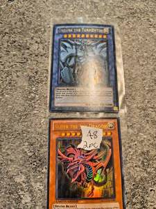 Yu-Gi-Oh 2 cards- Obelisk the Tormentor & Slifer the Dragon