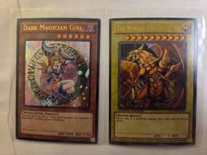 Yu-Gi-Oh 2 cards- The Dark Magician Girl & The Winged Dragon of Ra