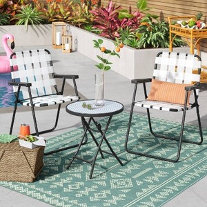 Room Essentials Glass Folding Side Table