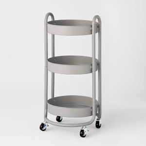 3 Tier Round Metal Utility Cart - Brightroom
