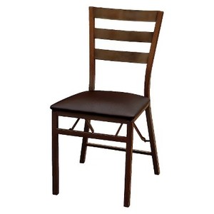 Peakform Wood Ladder Back Folding Chair Brown
