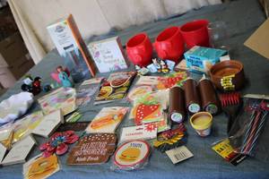 Huge lot of party supplies, grillin...
