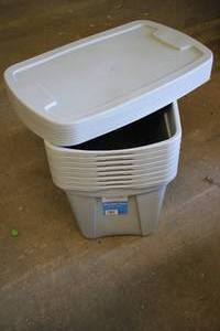 7-18 Gallon Storage Totes with lids...