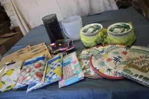 Cheese Boards, table cloths, cerami...