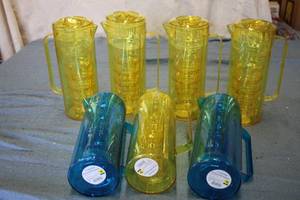 Pitchers with glasses...