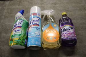 Mixed cleaning products...
