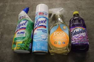 Mixed cleaning products...