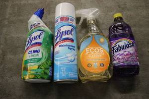 Mixed cleaning products...