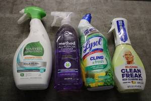 Mixed cleaning products...