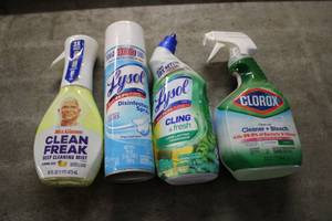 Mixed cleaning products...