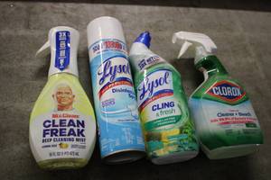 Mixed cleaning products...
