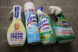 Mixed cleaning products...
