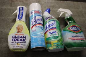 Mixed cleaning products...