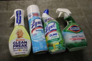 Mixed cleaning products...