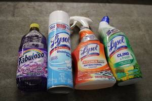 Mixed cleaning products...