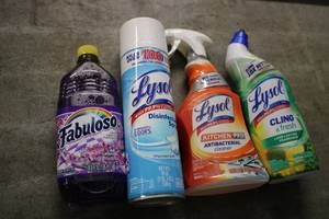 Mixed cleaning products...