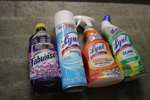 Mixed cleaning products...