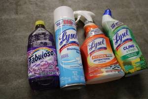 Mixed cleaning products...