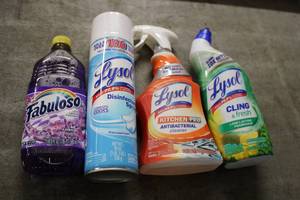 Mixed cleaning products...