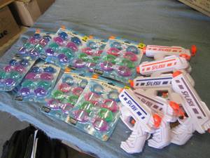 Lot of swim goggles and squirt guns...