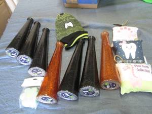 Lot of vases and tooth fairy pillow...
