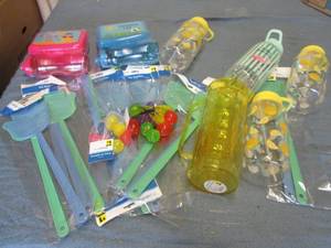 Drinkware and fly swatters...