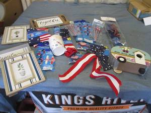 Patriotic and home decor with a bir...